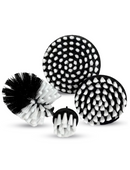 JOGO DE ESCOVAS ROTATIVAS DE CERDAS MACIAS