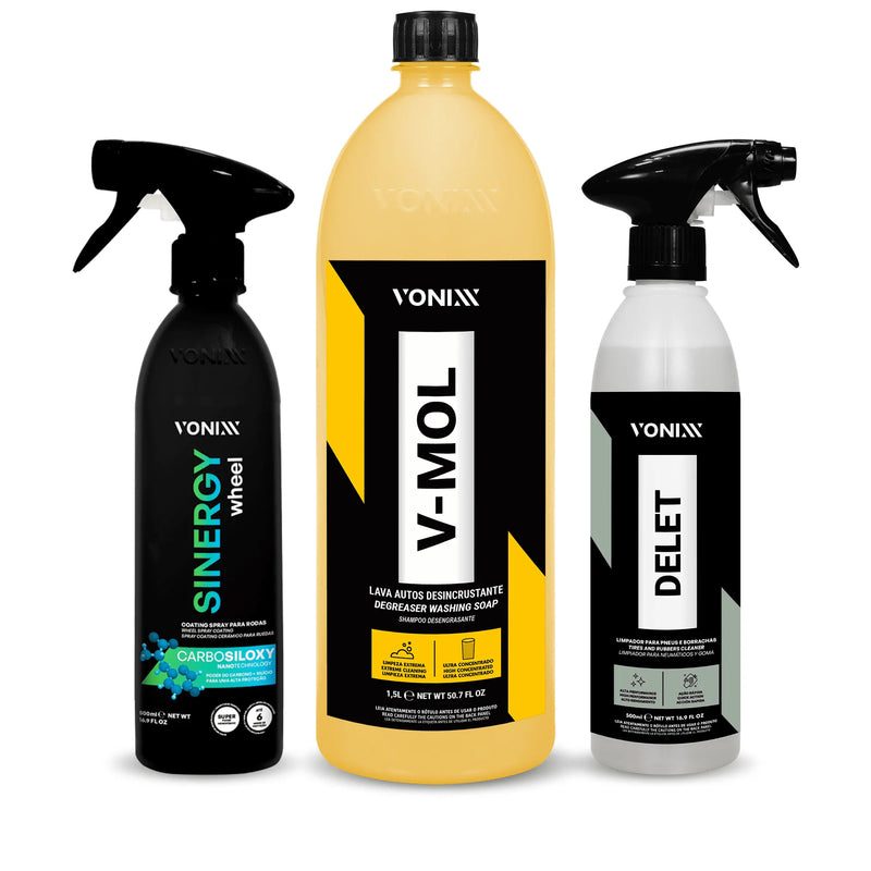 Kit Vonixx de Limpeza e Proteção para Rodas